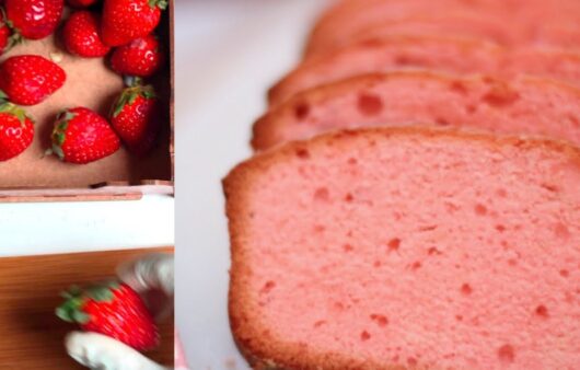 Strawberry sponge cake